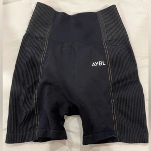 AYBL size S shorts (black with tan stripe)